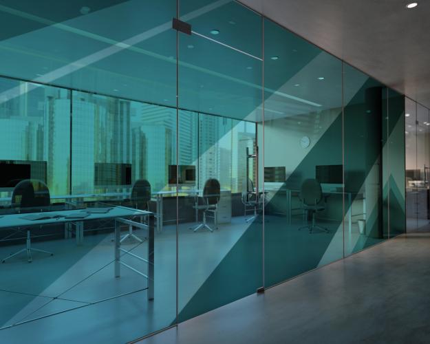 Smile Glass and Mirror Office glass partition